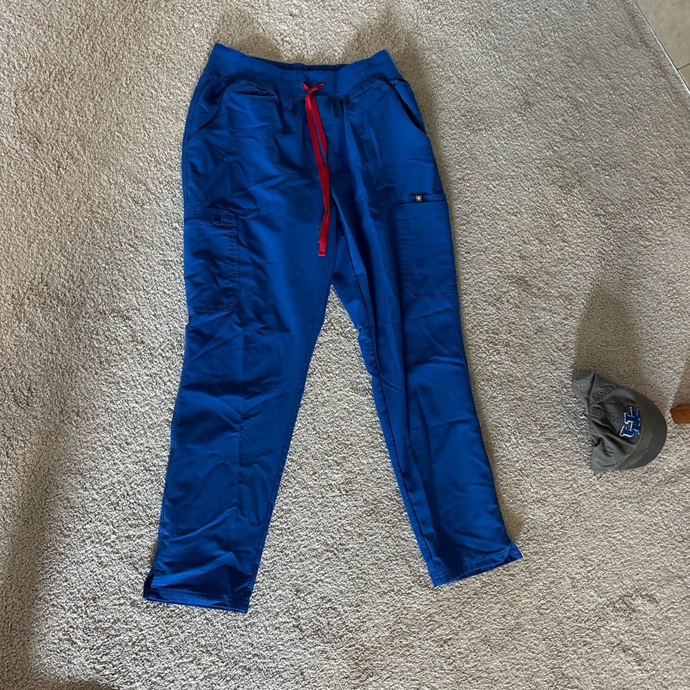 Figs winning blue cargo pants
